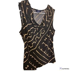 Chaps Cowl Neck Sleeveless Shell Tank - EUC!